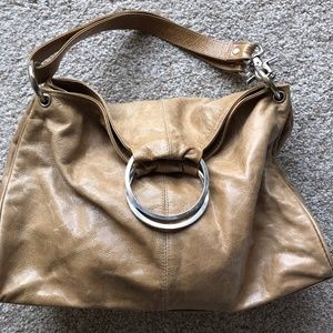 Beige Leather Shoulder bag